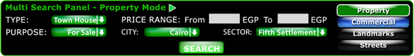 Multi Search Property Panel